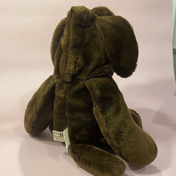 Vintage Wrinkles The Dog Hand Puppet Plush Stuffed Ganz Chocolate Brown 1981 18" - Picture 3 of 10